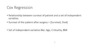 17 Cox Regression [upl. by Aspia25]