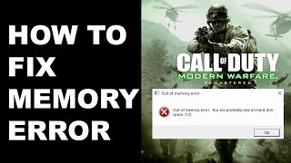 FIX COD 4 Remastered Fatal Memory Error EASY FIX  H2M Mod [upl. by Sorcha]