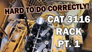 Technically A Headache How to install Cat 3116 injectors and adjust the Rack [upl. by Rooke527]