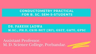 Conductometry practical for BSc sem5students [upl. by Aihsotal540]