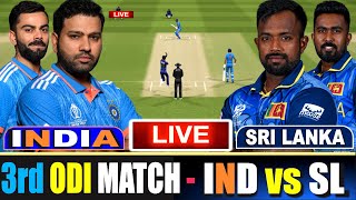 🔴 Live IND Vs SL 3rd ODI  Live Scores amp Commentary  India Vs Sri Lanka  1st innings [upl. by Berny572]