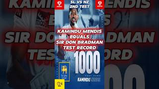 Kamindu Mendis equals Sir Don Bradman Test Record slvsnz [upl. by Aneelas]