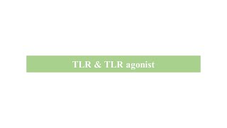 TLR과 agonist는 뭘까 [upl. by Winther350]