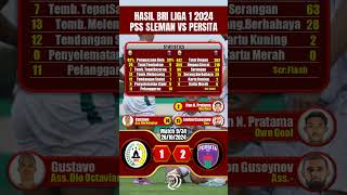 HASIL BRI LIGA 1  PSS SLEMAN VS PERSITA [upl. by Messab]