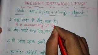 TENSEPresent Continuous TensePresent Continuous Tense ExamplesTranslation [upl. by Ainaznat211]