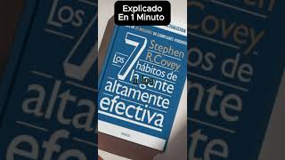 LOS 7 HABITOS DE LA GENTE ALTAMENTE EFECTIVA Explicado en 1 minuto librosrecomendados resumen [upl. by Hebbe877]