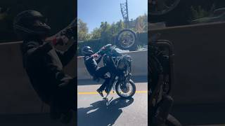 Fz dropping sparks wheeliebike yamahafz07 bikelife stunts wheelieday fz07 viralvideo [upl. by Joell]