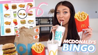 McDonalds BINGO Food Challenge [upl. by Lesko]