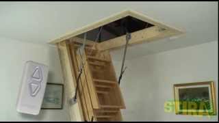 Stiramatic electric attic stairs loft ladder from Stira [upl. by Pillow]