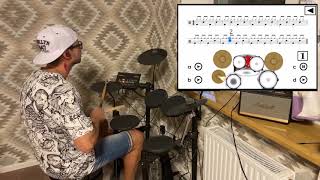 Yamaha DTX452K SIMPLE drum beat  app for drummers  Drum lesson  application for drummers [upl. by Tempa261]