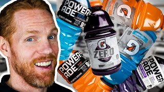 Gatorade vs Powerade Taste Test  Whats the Best Sports Drink [upl. by Droflim477]