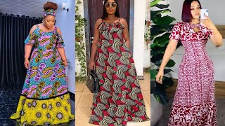 2024 ELEGANT MAXI DRESS DESIGNS AFRICAN PRINT MAXI FLARED DRESSLONG GOWN STYLES FOR LADIES [upl. by Ariet]