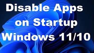 How to remove startup programs and apps Windows 11  10  How to disable Startup program Windows 10 [upl. by Oicinoid]