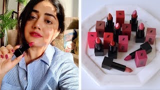 Nykaa Ultra Matte Lipstick Swatches  corallista [upl. by Ahsineg]