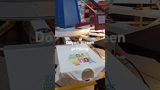 How does the automatic carousel screen printer work screenprinting tshirtprinting [upl. by Sower703]