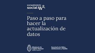 Paso a paso para hacer la Actualización de datos del Programa de Acompañamiento Social PAS [upl. by Roose]