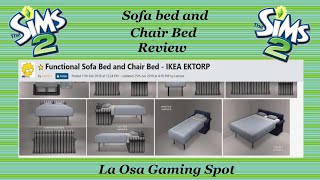 Sofa Bed amp Chair Bed Review  SIMS 2  CC  Mod the sims [upl. by Nan679]