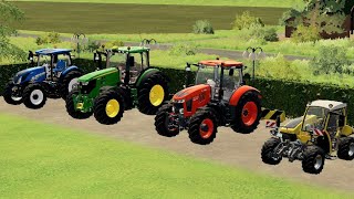 TRANSPORTING JOHN DEERE COLORED TRACTORS  FS22 FARMING SIMULATOR 22 fs 22 fs22 FARM GAME [upl. by Petromilli]