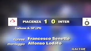 PiacenzaInter 10 199596  Domenica Sportiva [upl. by Malia445]