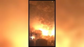 New video emerges of explosions in China [upl. by Lenee]