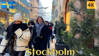 Stockholms Winter Charms A Festive City Stroll Invierno y Encanto Festivo en Estocolmo ストックホルムの冬景色 [upl. by Ylrebmyk]