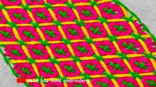 bordados a mano paso a paso 5 hand embroidery leaf stitch bordado de hojas [upl. by Eberle828]