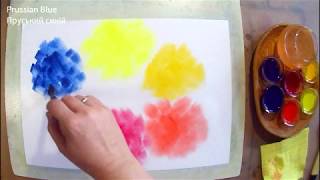 005 Color Circle  Колірний круг Wetonwet watercolor Waldorf Art [upl. by Rollet]