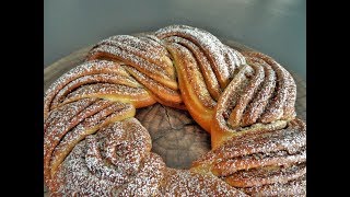 RECETTE DE KRINGLE ESTONIEN ou BRIOCHE TORSADEE au praliné noisette Babka [upl. by Short676]