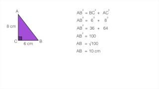 How to find the hypotenuse in a right angled triangle using Pythagoras Theorem [upl. by Wiese51]