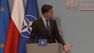 NA ŻYWO  Oświadczenie dla mediów premiera Donalda Tuska i Sekretarza Generalnego NATO Marka Rutte [upl. by Stclair795]