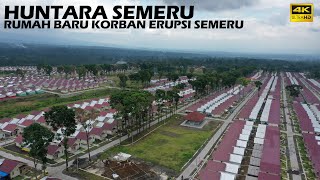 Huntara Rumah Baru Korban Erupsi Semeru Lumajang  DRONE VIDEO 4K [upl. by Llenor]