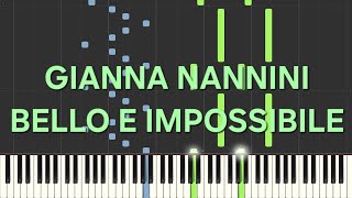 gianna nanninibello e impossibilerallentatoslowpiano facile easy tutorial [upl. by Babbie739]