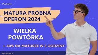 Matura Operon 2024  matematyka  wielka powtórka matura2025 [upl. by Nitsruk]