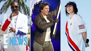 Tom Cruise amp More Stars Who ROCKED the Closing Ceremony in Paris and LA  2024 Olympics  E News [upl. by Acisse]