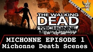 All Michonne Death Scenes in Episode 1  Walking Dead Michonne  Telltale Games  Spoilers [upl. by Olmsted]