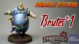 How to paint Brute1 from Zombicide 2nd Edition  Miniature Painting Guide E30 [upl. by Anileda]