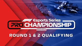 2021 F1 Esports Pro Championship Rounds 12 Qualifying [upl. by Reisfield]