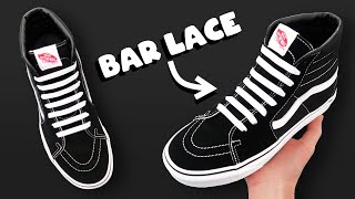 How To Lace VANS Sk8Hi  VANS Sk8Hi lacing tutorial BEST WAY [upl. by Akinwahs]