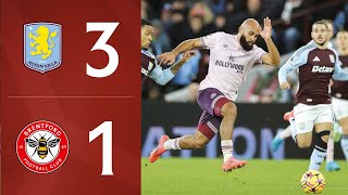 Damsgaard scores but Bees fall to defeat 😤  Aston Villa 31 Brentford  Premier League Highlights [upl. by Ttennej513]