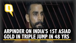 Arpinder Singh Returns to India Speaks About Asiad Gold  The Quint [upl. by Ietta]