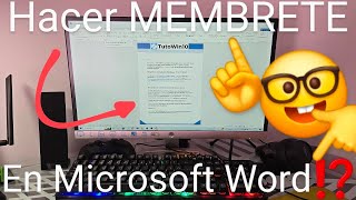 📄🌈 Como HACER un MEMBRETE en WORD FÁCIL y RÁPIDO [upl. by Noirda784]