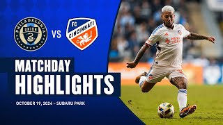 HIGHLIGHTS FC Cincinnati at Philadelphia Union  October 19 2024 [upl. by Ainafets480]