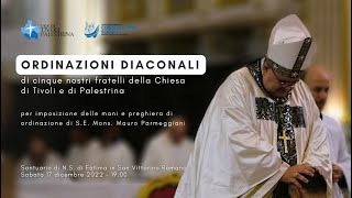 Ordinazioni diaconali di cinque nostri fratelli della Chiesa di Tivoli e di Palestrina [upl. by Anialed]