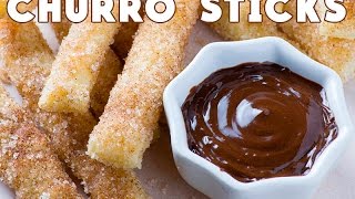 15 Minutes Churro Sticks  Crunchy Yet Soft Churros Recipe Eggless [upl. by Ardnuas]