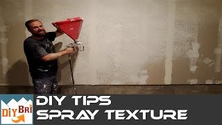 How to spray Texture on Walls amp Ceilings  DIY Hopper Gun Tips [upl. by Oreste280]