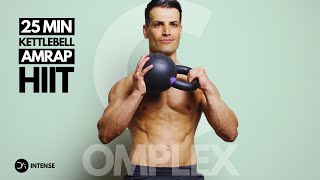 25 Min Full Body KETTLEBELL HIIT Workout  Complex Sets  AMRAP  INTENSE [upl. by Eylhsa]