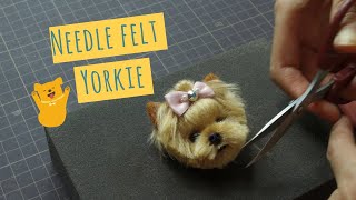 Needle Felting for Beginners  How to make a felted Yorkie [upl. by Nyl]