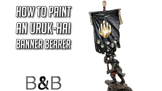 How to paint an UrukHai Standard [upl. by Annawek]