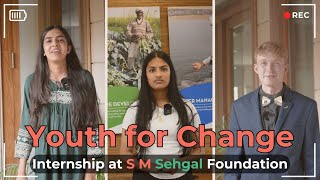 Youth for ChangeInterns at Sehgal Foundation [upl. by Releehw]