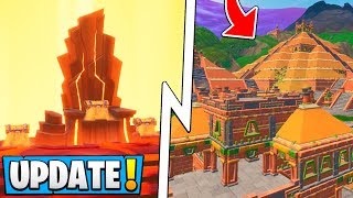 ALL Fortnite Season 8 Map Changes  Volcano Pirate Ship Lazy Lagoon [upl. by Dillie]